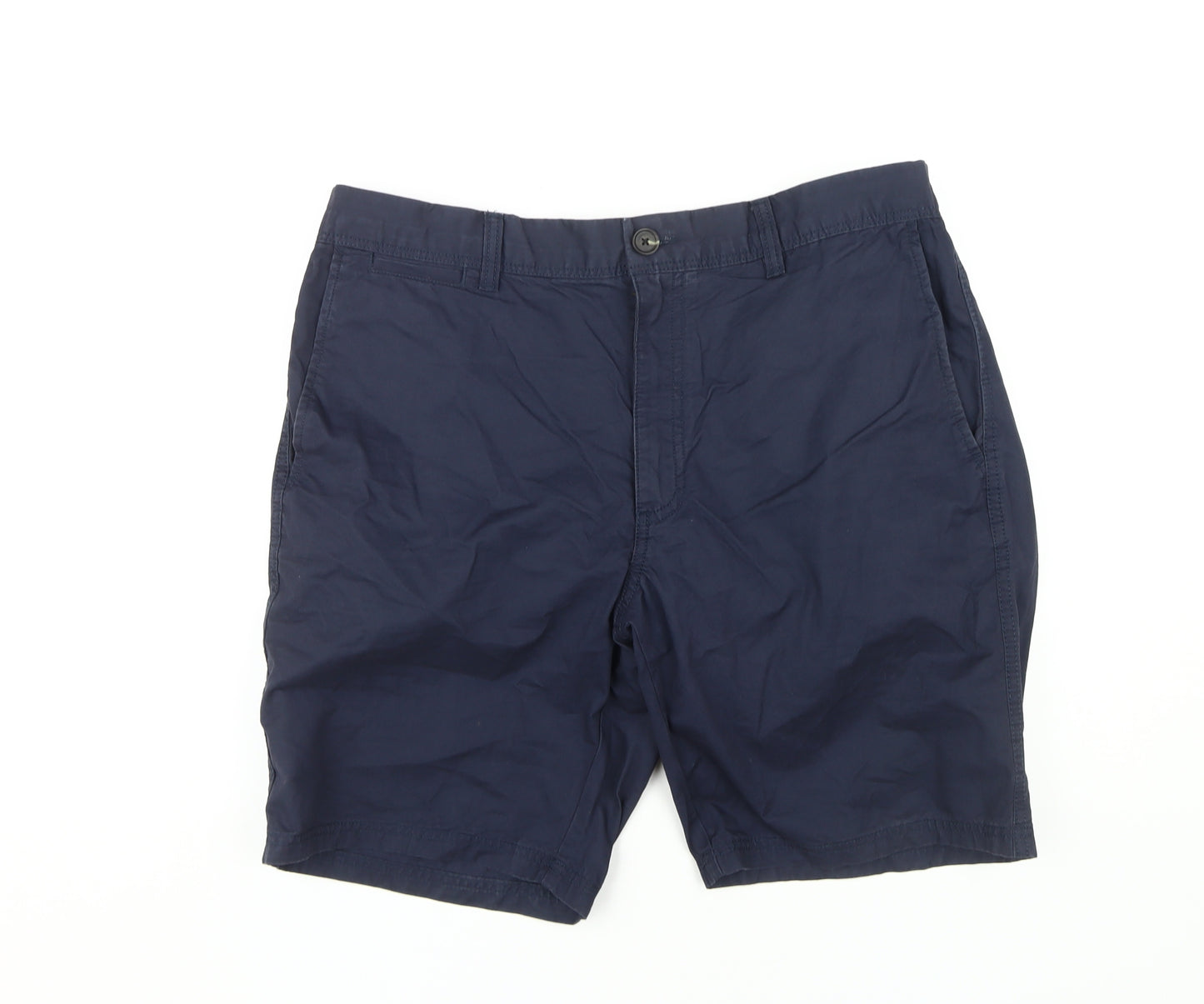 Marks and Spencer Men's Blue Chino Shorts Size 36
