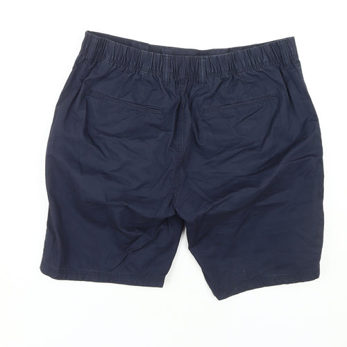 Marks and Spencer Men's Blue Chino Shorts Size 36