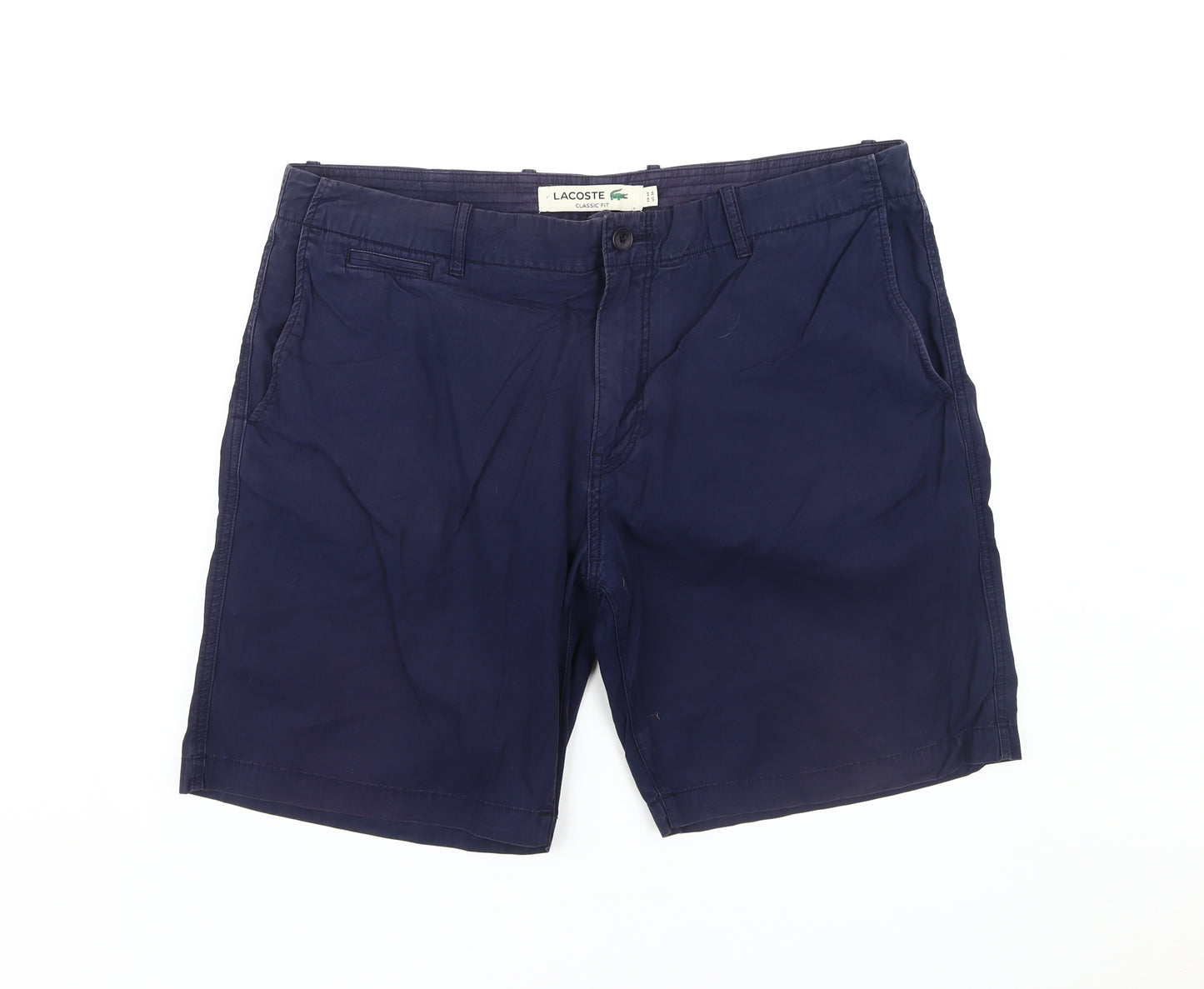 Lacoste Men's Blue Classic Chino Shorts Size 36