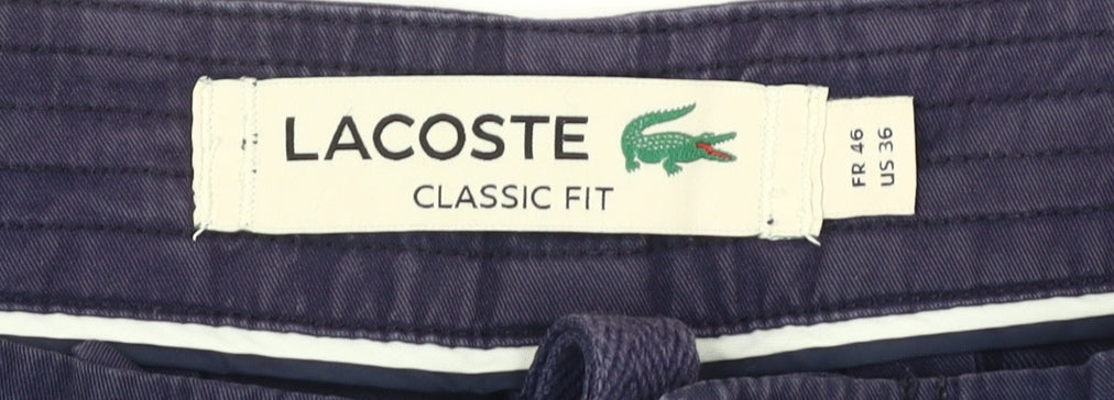 Lacoste Men's Blue Classic Chino Shorts Size 36