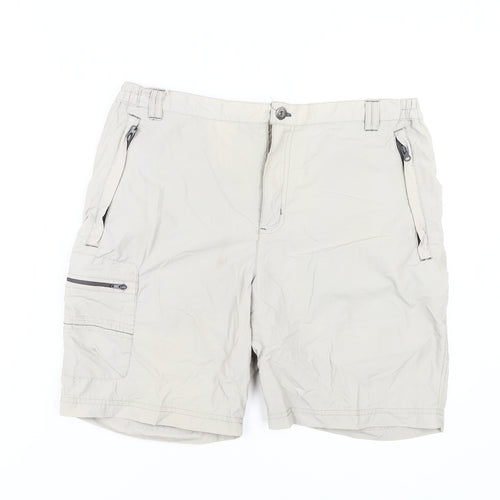 Regatta Beige Men's Cargo Shorts Size 34 Elastic Waist