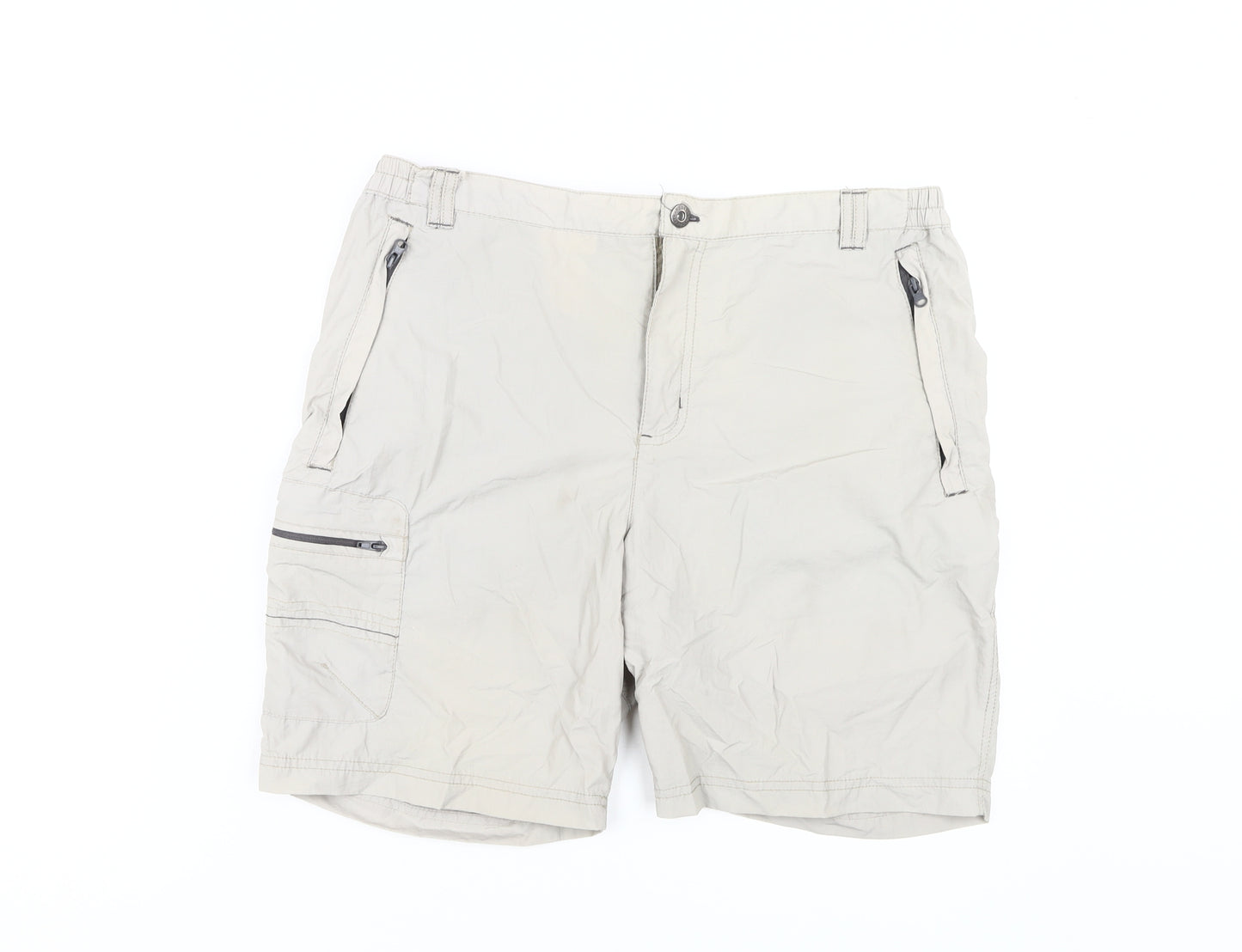 Regatta Beige Men's Cargo Shorts Size 34 Elastic Waist