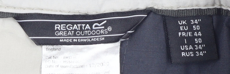 Regatta Beige Men's Cargo Shorts Size 34 Elastic Waist