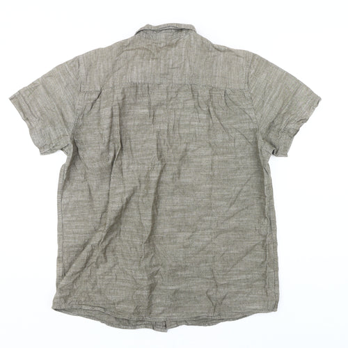 Mountain Warehouse Men's Beige Short Sleeve Shirt L