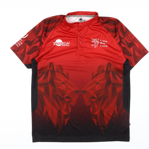 Samurai Men's Red Rugby Jersey XL, Lightweight