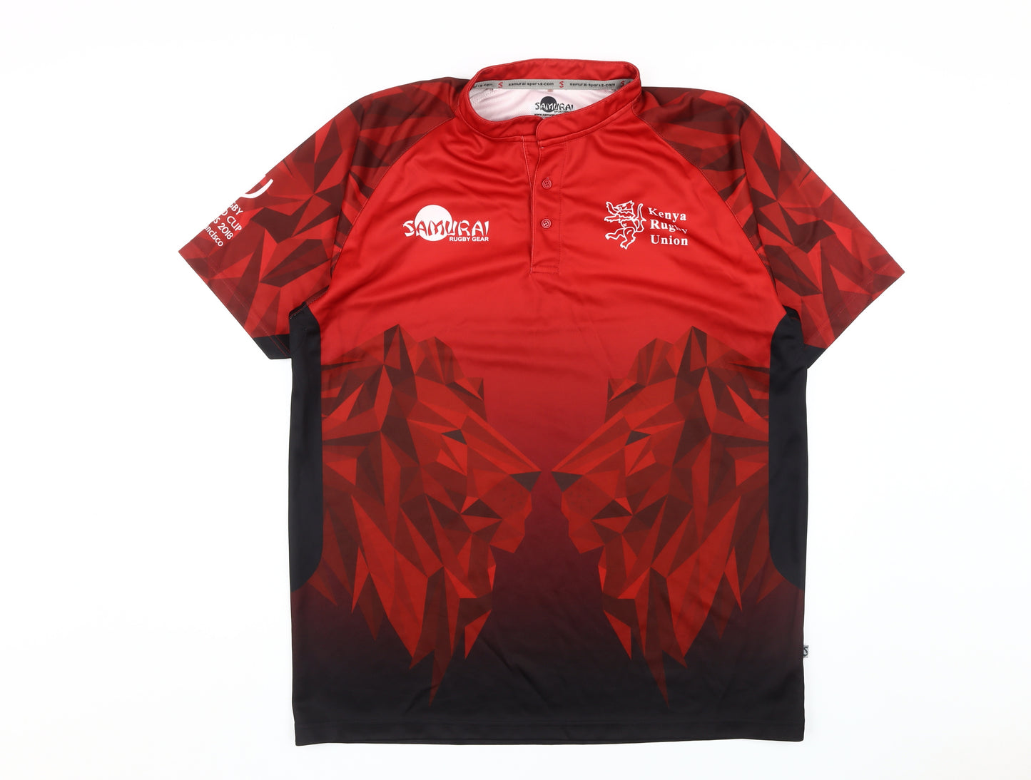 Samurai Men's Red Rugby Jersey XL, Lightweight