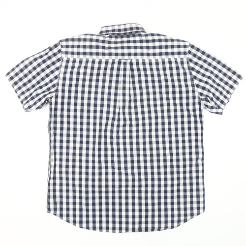 Maine New England Men's Blue Check Button-Up Shirt M