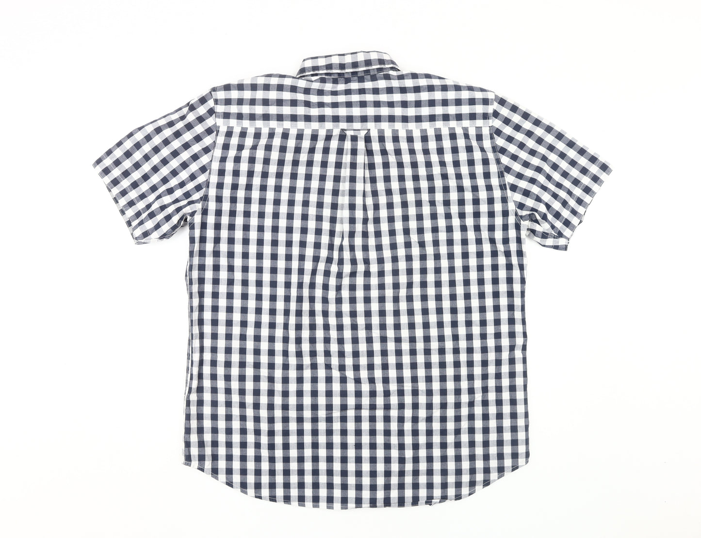 Maine New England Men's Blue Check Button-Up Shirt M