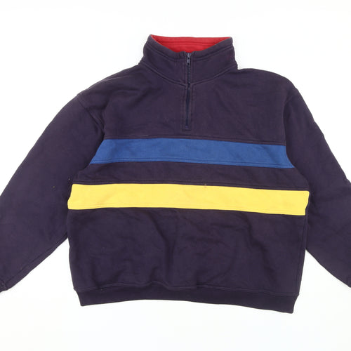 Berkertrex Men's Navy Large 1/4 Zip Sweatshirt