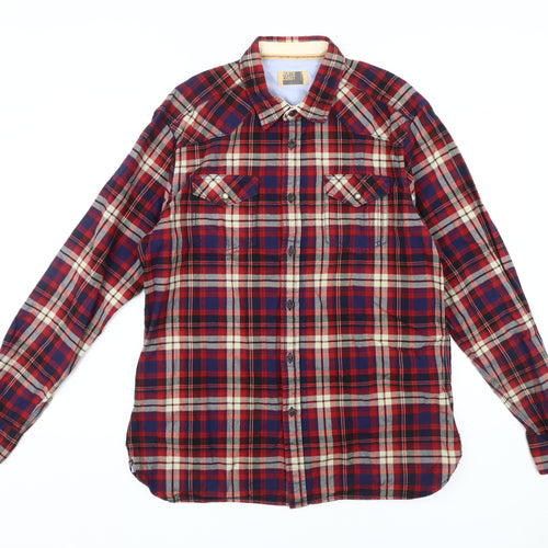 Marks and Spencer Men's Multicoloured Plaid Shirt L