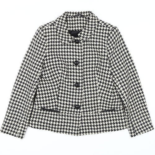 Isle Women's Black Houndstooth Jacket, Size 12