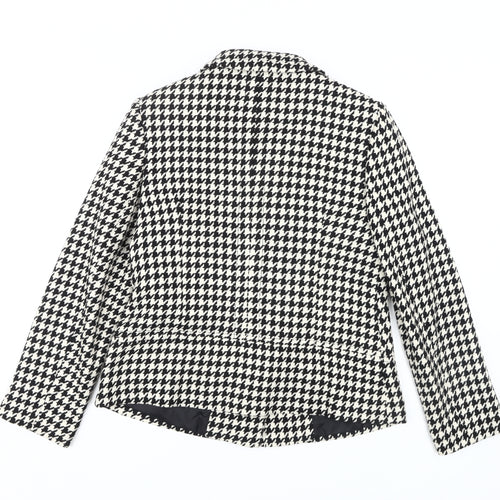 Isle Women's Black Houndstooth Jacket, Size 12
