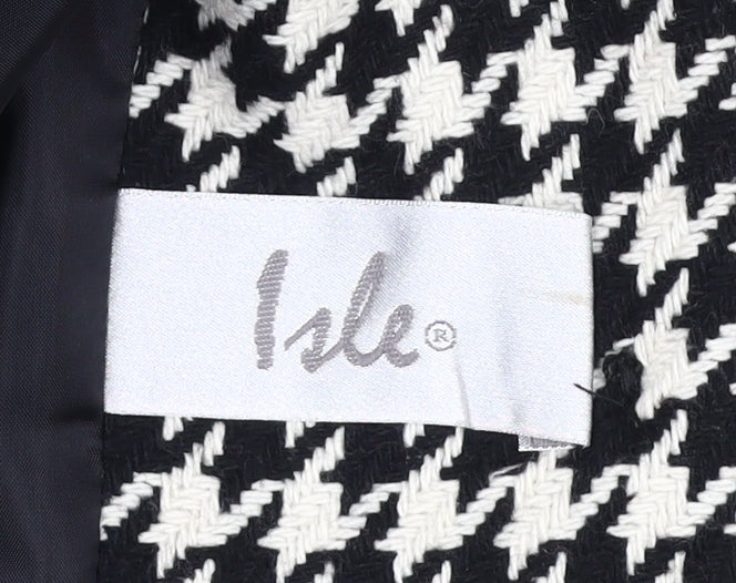 Isle Women's Black Houndstooth Jacket, Size 12
