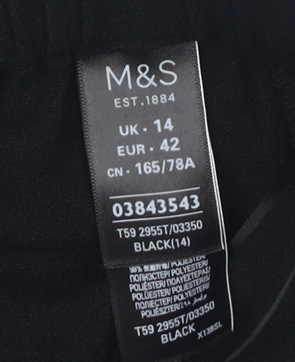 Marks and Spencer Women's Black Trousers Size 14