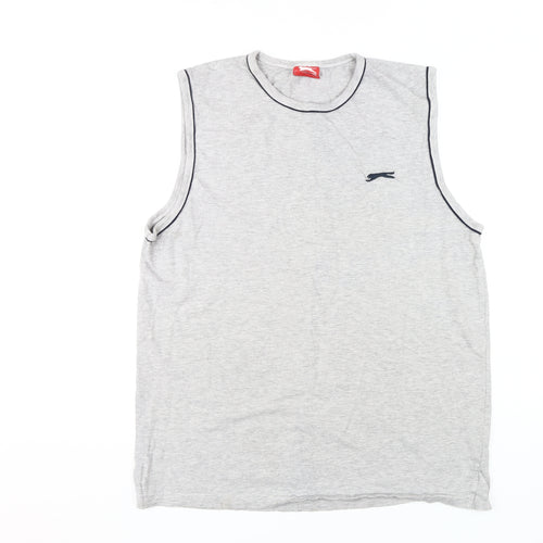 Slazenger Men's Grey Sleeveless Crew Neck T-Shirt XL