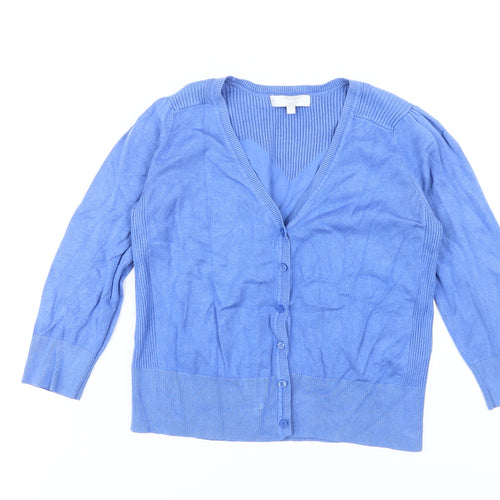 Red Herring Women's Blue Cardigan, Size 12, V-neck