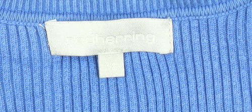 Red Herring Women's Blue Cardigan, Size 12, V-neck