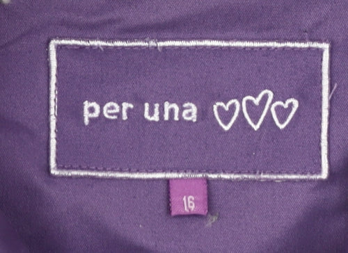 Per Una Women's Purple Mid-Length Jacket Size 16