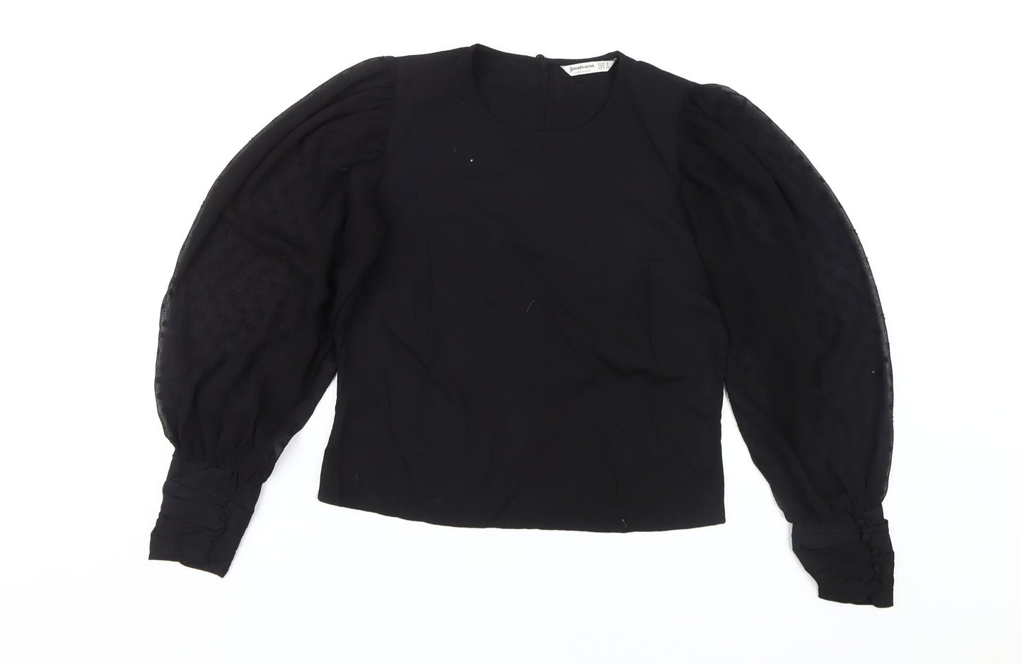 Stradivarius Women's Black Balloon Sleeve Blouse S