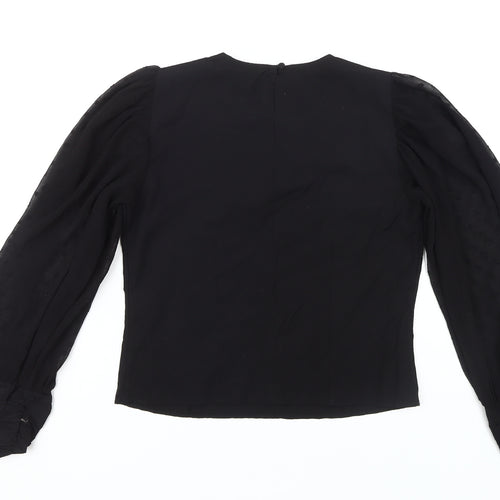 Stradivarius Women's Black Balloon Sleeve Blouse S