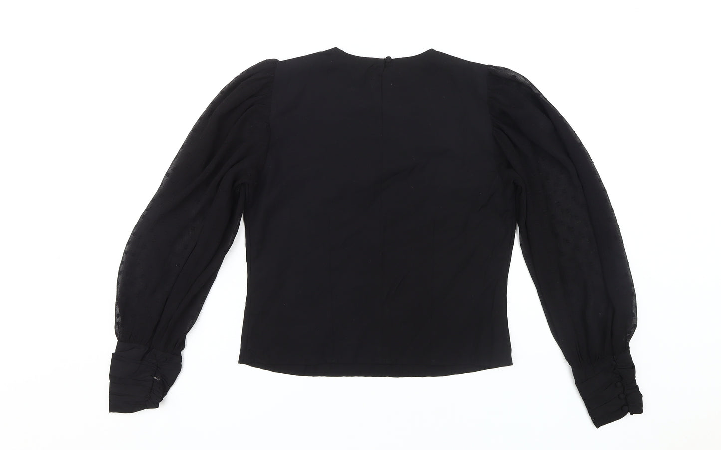 Stradivarius Women's Black Balloon Sleeve Blouse S