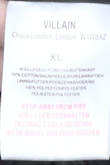 Villain Men's Green Bomber Jacket Size XL