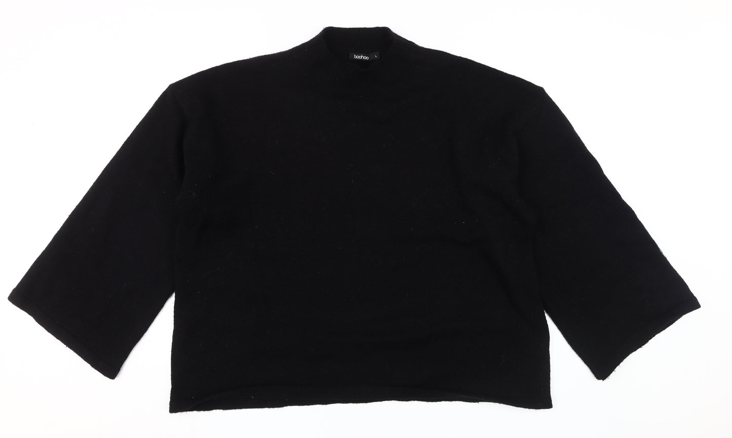 boohoo Women's Black Mock Neck Jumper Size L