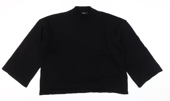 boohoo Women's Black Mock Neck Jumper Size L