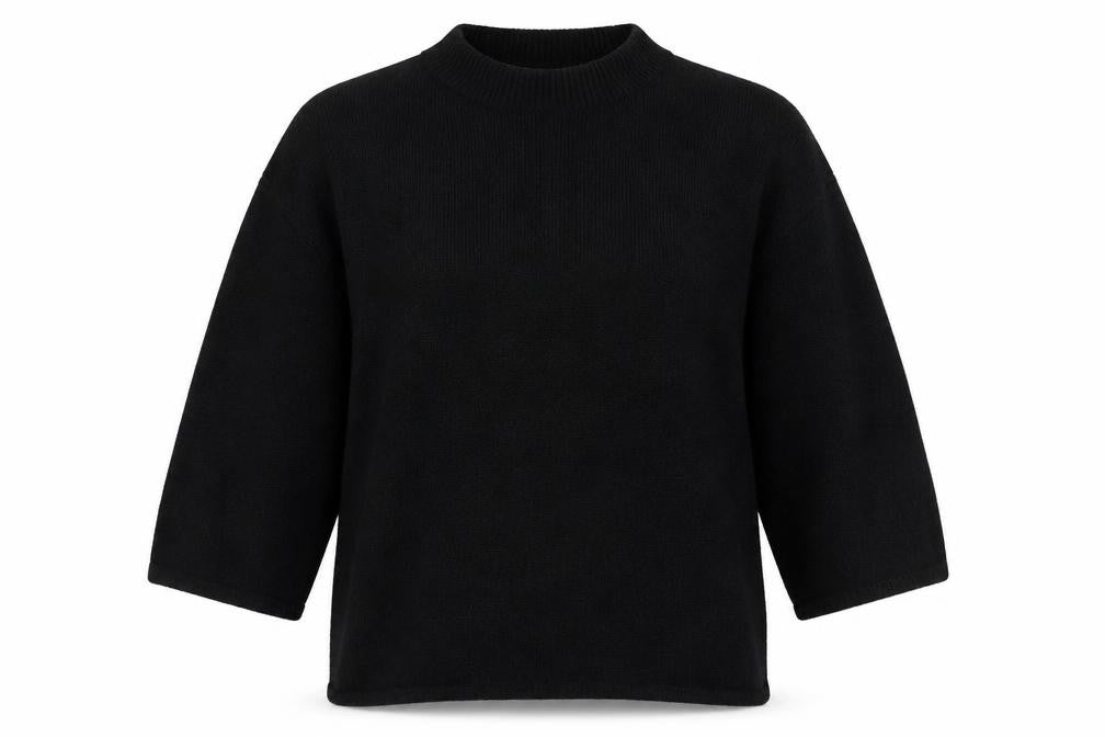 Front view of boohoo Women's Black Mock Neck Jumper, size L