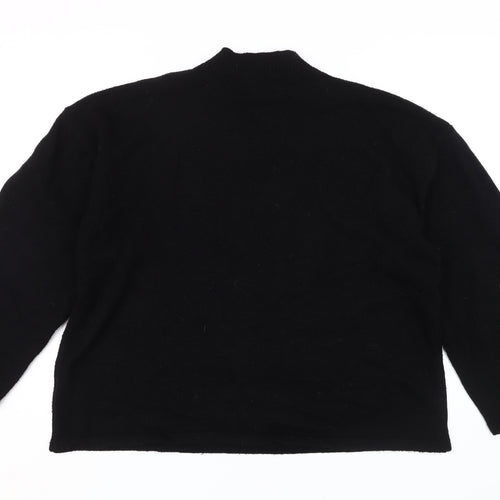 boohoo Women's Black Mock Neck Jumper Size L