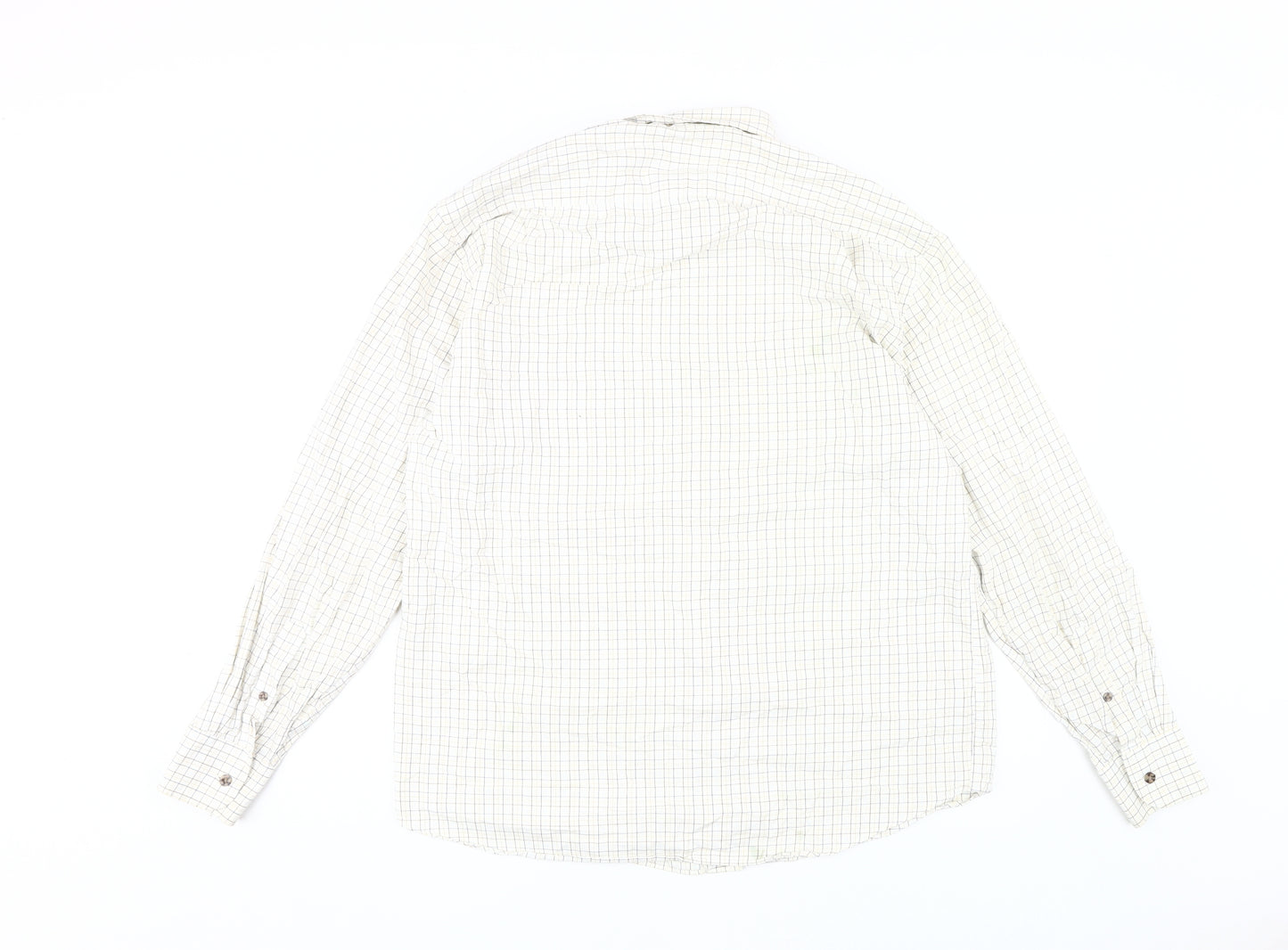 Marks and Spencer Men's Beige Check Shirt 42