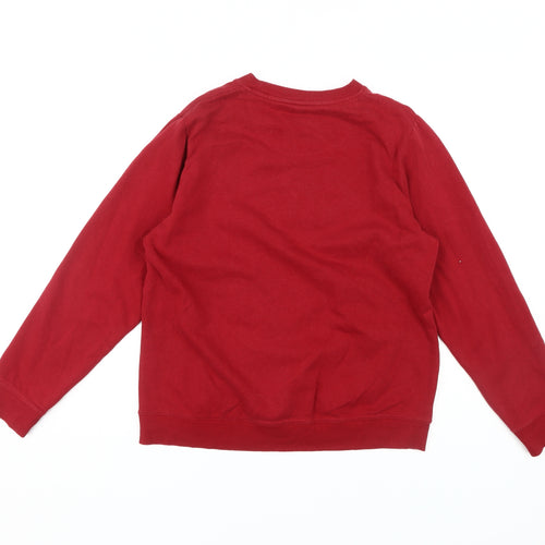 Isle Women's Red Embroidered Pullover Sweatshirt M