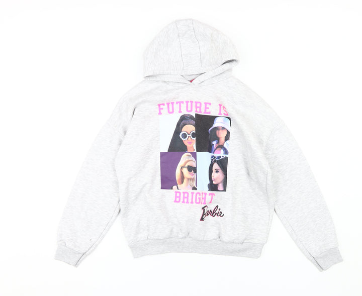 George Girls Grey Barbie Pullover Hoodie 11-12 Years