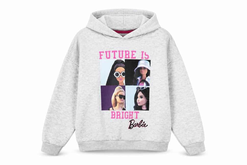 George Girls Grey Barbie Pullover Hoodie 11-12 Years