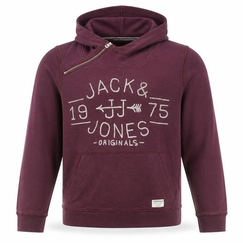 Jack & Jones Men's Purple Pullover Hoodie M