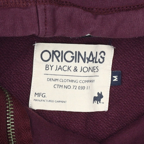 Jack & Jones Men's Purple Pullover Hoodie M