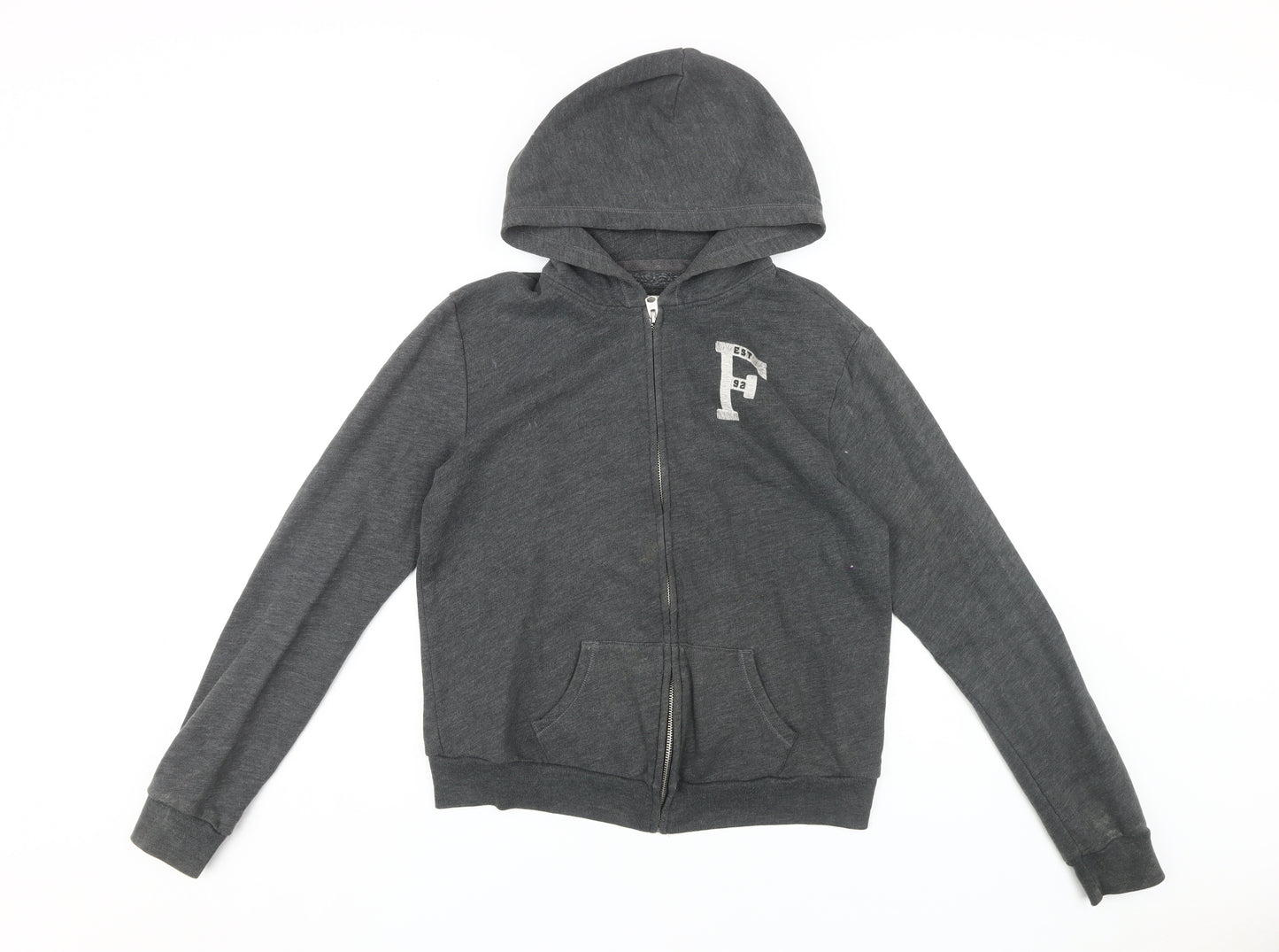 Abercrombie & Fitch Women's Grey Full Zip Hoodie M