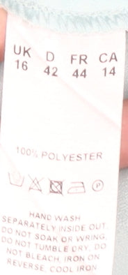 Eastex Women's Blue Long Sleeve Collared Blouse Size 16