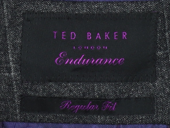 Ted Baker Men's Grey Check Blazer 38R Regular Fit