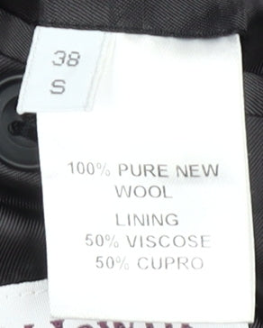 T.M. Lewin Men's Black Striped Blazer, Size 38S