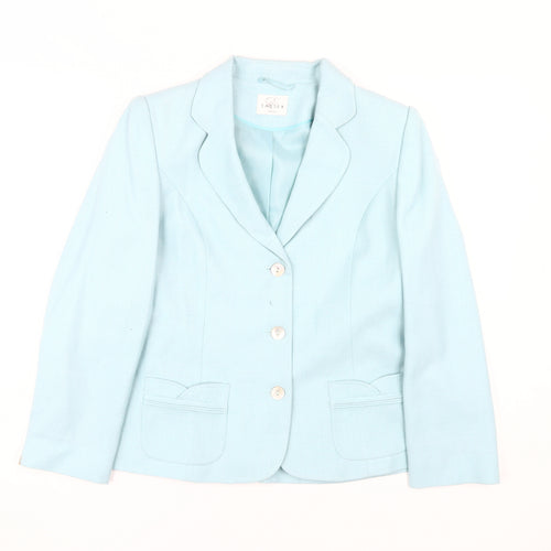 Eastex Women’s Blue Blazer Size 10 Button Collared