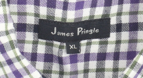 James Pringle Men's XL Checkered Long Sleeve Shirt