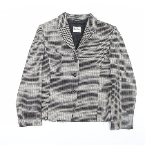 Betty Barclay Women's Black White Check Blazer Size 14