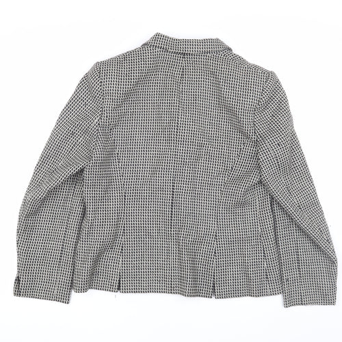 Betty Barclay Women's Black White Check Blazer Size 14