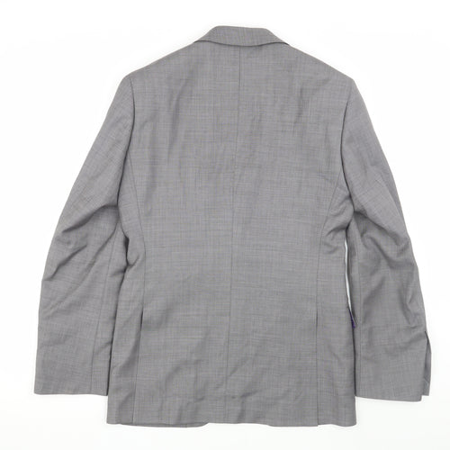 Moss Men's Grey Tailored Wool Suit 36R