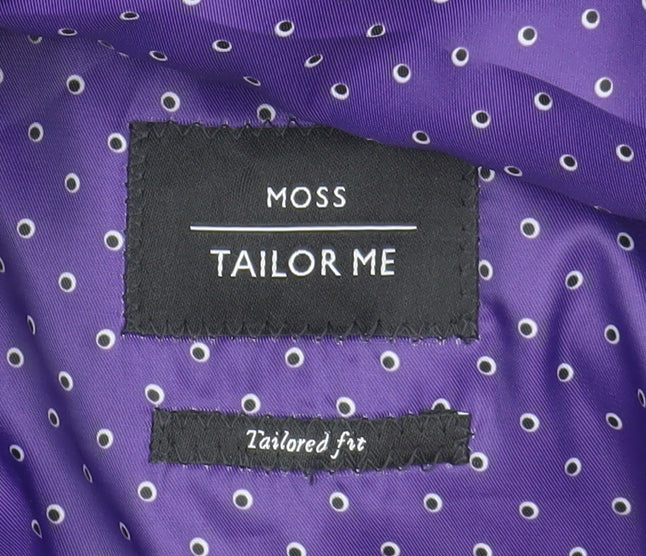 Moss Men's Grey Tailored Wool Suit 36R