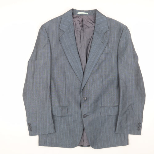 C&A Men's Grey Striped Blazer, Size 46