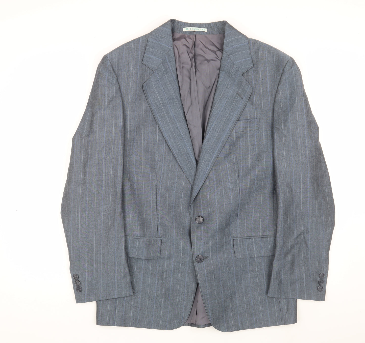 C&A Men's Grey Striped Blazer, Size 46