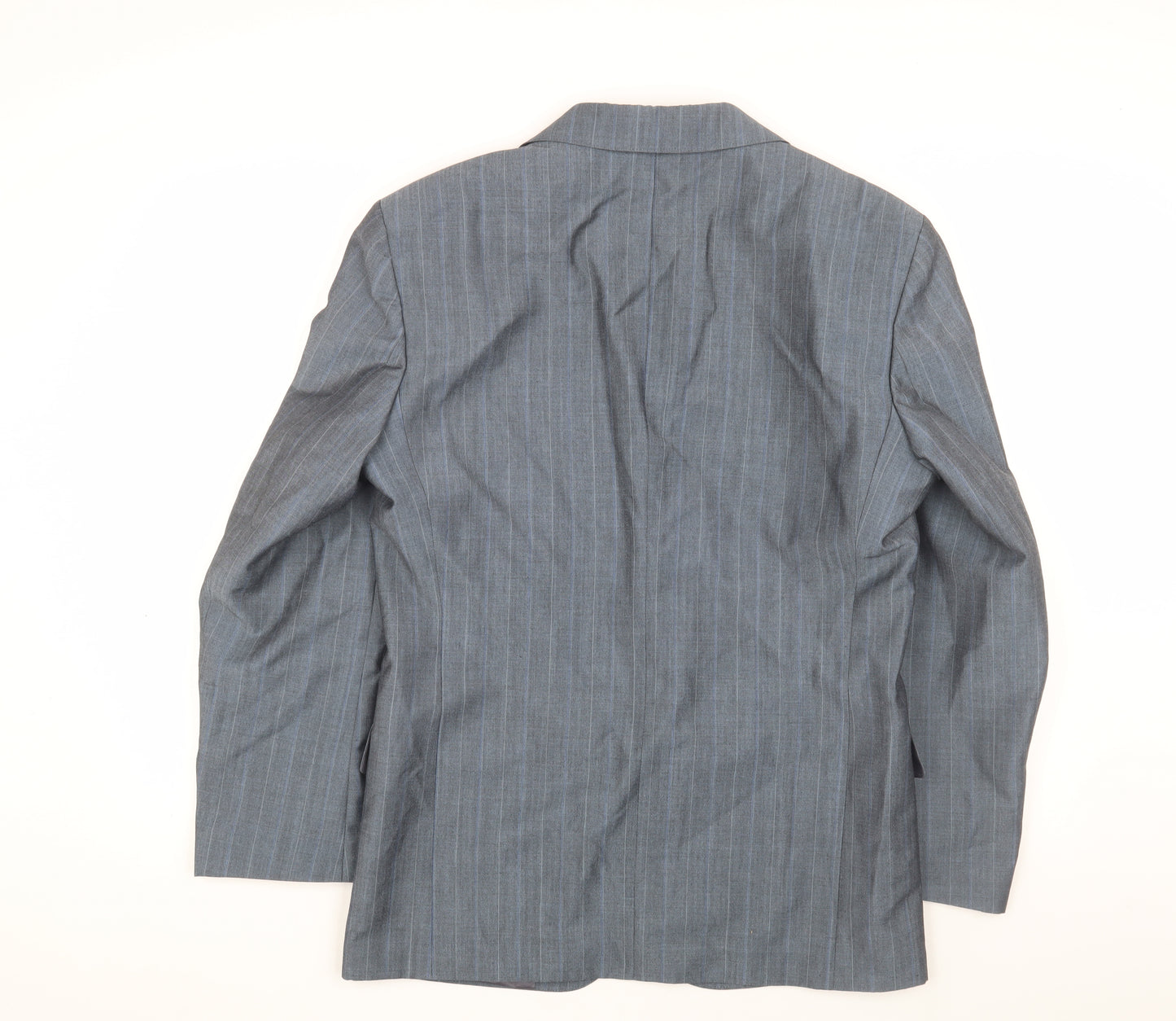 C&A Men's Grey Striped Blazer, Size 46