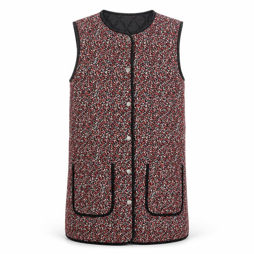 Jacqueline de Yong Women's Black Floral Waistcoat Size 6 UK